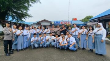 Polsek Pancur Batu Berikan Penyuluhan Tentang, Bahaya Narkoba dan Geng Motor di SMA Negeri 1 Pancur Batu.