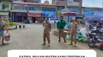 Satpol PP Kabupaten Karo Tertibkan Pedagang Kaki Lima di Berastagi dan Kabanjahe