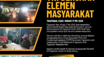 TNI-Rakyat Bersatu! Babinsa Koramil 02/Tigapanah Bersama Ormas FKPPI Gelar Patroli Kolaborasi Jaga Kamtibmas