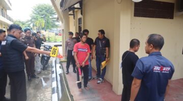 POLRES BUNGO GELAR REKONSTRUKSI , KASUS PEMBUNUHAN SADIS DI TANAH TUMBUH