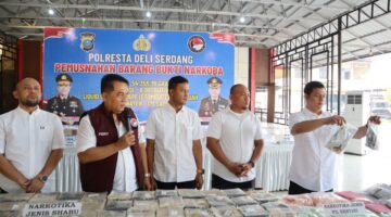Musnahkan Puluhan Kilo Narkoba, Polresta Deliserdang Selamatkan 398.437 Jiwa
