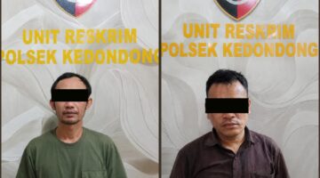 Manfaatkan Kelengahan Korban Saat Tertidur, Dua Pelaku Tindak Pidana Pencurian Ponsel diringkus Tekab 308 Polsek Kedondong