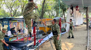 *Semangat Tanpa Lelah, Danramil 05/Kedawung Koordinir UMKM Penutupan TMMD*