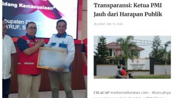 ADA PERMAINAN LICIK : PMI Cilacap, Diduga Seolah Pecah Belah Media.