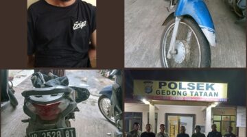 Gasak Motor di Halaman Masjid Saat Salat Subuh, Pelaku Curat Diringkus Tekab 308 Polsek Gedong Tataan Bersama Warga