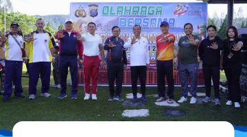 Bupati dan Wakil Bupati Karo Ikuti Olahraga Bersama dalam Rangka HUT Bhayangkara ke-80