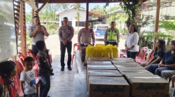 Satlantas Polres Karo Berbagi Kasih, Salurkan Sembako ke Panti Asuhan Paya Bakung