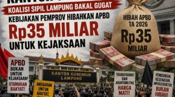 Bersiap Kepung Kantor Gubernur, Koalisi Sipil Lampung Bakal Gugat Kebijakan Pemprov Hibahkan APBD Rp35 Miliar untuk Kejaksaan