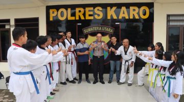 Kapolres Karo Berikan Dukungan dan Motivasi kepada Atlet Ready Club Taekwondo Jelang Kejuaraan Sumut National Taekwondo Championship 2026