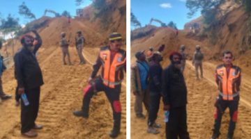 Tokoh Adat Turun Tangan Bersihkan Jalan di Distrik Kolawa, Ke Mana Pemda Lanny Jaya?