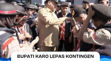 BUPATI KARO LEPAS KONTINGEN PRAMUKA MENUJU JAMBORE DAERAH SUMATERA UTARA XI TAHUN 2026