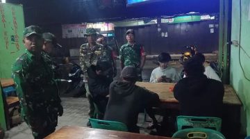 Jaga Kondusifitas Wilayah, Koramil 02/TP Gelar Patroli Kolaborasi di Tigapanah