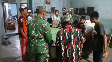 Sambangi Kedai Kopi Hingga Objek Vital, Babinsa Koramil 04/SE Ajak Warga Simpang Empat Waspada Bencana
