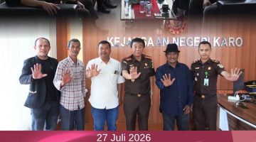 KEJAKSAAN NEGERI KARO TERIMA AUDIENSI DARI LASKAR MERAH PUTIH (LMP) KABUPATEN KARO