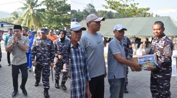 Lanal Lampung Gelar Bakti Sosial dan Kesehatan di Kalianda, Perkuat Sinergi dengan Masyarakat Pesisir