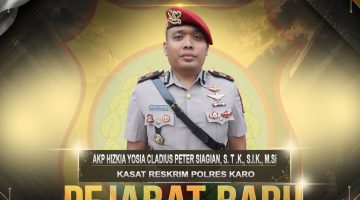 AKP Hizkia Yosla Cladius Peter Siagian Resmi Jabat Kasat Reskrim Polres Karo