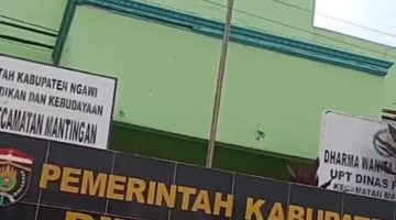 Sang Merah Putih Kusam dan Rusak Dibiarkan Berkibar, Nasionalisme Korwil Pendidikan Mantingan Ngawi Dipertanyakan! MANTINGAN,