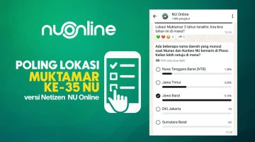 65,8% Nahdliyin Pilih Jawa Barat Sebagai Tuan Rumah Muktamar ke-35 Dalam Jajak Pendapat NU Online