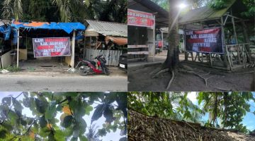 Warga Asahan pasang spanduk tolak aktivitas PMI
