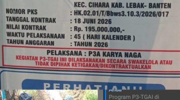 ADA APA DIBALIK PROYEK INI : Diduga Gerah Pemberitaan, Oknum Ketua P3A Karya Naga Kirim Ancaman kepada Wartawan