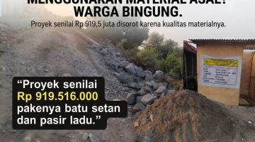 Proyek Jalan Rp 919 Juta di Losari Diduga Gunakan Material Tak Sesuai Spesifikasi