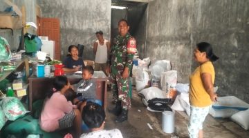 Babinsa Sambangi Kios Pupuk UD Buah Tani, Cek Stok Pupuk Subsidi