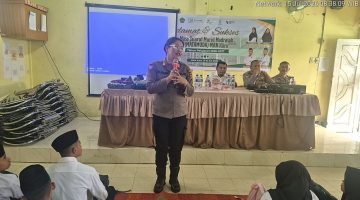 Sat Binmas Polres Karo Tanamkan Karakter Disiplin dan Taat Hukum kepada Siswa Baru MAN Karo