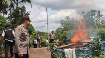 Bandel Beroperasi Lagi, Polres Karo Kembali Gerebek Barak Narkoba dan Judi di Sukatendel
