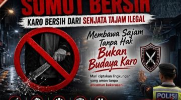 Wujudkan Karo Bersih Sajam, Polres Karo Ajak Warga Bersatu Menjaga Keamanan