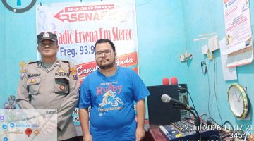 Satbinmas Polres Karo Sosialisasikan Kamtibmas Melalui Siaran Radio Ersena FM