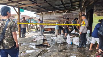 Bhabinkamtibmas Polsek Tigapanah Laksanakan Pengamanan Kebakaran dan Sampaikan Pesan Kamtibmas Kepada Warga