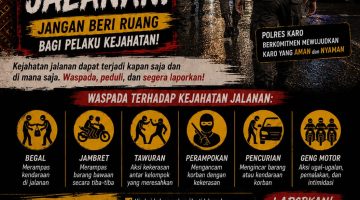 Polres Karo Imbau Warga Tingkatkan Kewaspadaan Pencegahan Kejahatan