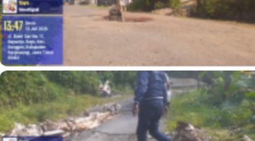Diduga Kecewa Jalan Rusak Tak Kunjung Diperbaiki, Warga Desa Bayu Tutup Akses Jalan sebagai Bentuk Protes