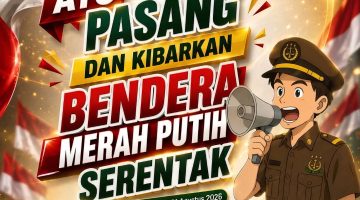 Sambut HUT RI, Kejaksaan Negeri Karo Imbau Masyarakat Kibarkan Bendera Merah Putih Serentak