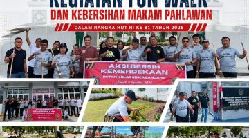 “Semarak HUT RI ke-81, Rutan Kabanjahe Gelar Fun Walk dan Aksi Bersih Makam Pahlawan”