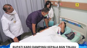 Bupati Karo Dampingi Kepala BGN Tinjau Siswa Terdampak Gangguan Kesehatan Usai Konsumsi MBG