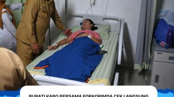 Bupati Karo Bersama Forkopimda Cek Langsung Kondisi Siswa Terdampak Gangguan Kesehatan Usai Konsumsi MBG