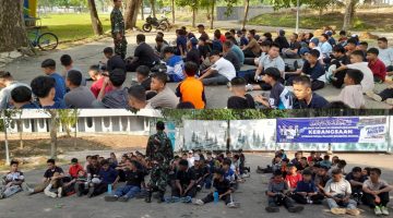 Babinsa Koramil 421-03/Pnh Tanamkan Disiplin dan Nasionalisme kepada Santri Ponpes Kebangsaan IIBS