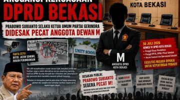 Arogansi Kekuasaan DPRD Bekasi, Prabowo Subianto Selaku Ketua Umum Partai Gerindra Didesak Pecat Anggota Dewan M