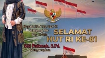Ucapan Selamat HUT ke-81 Republik Indonesia dari Kepala SDN No. 25 Tanjung Ilir
