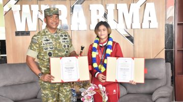 Danrem 031/WB Sambut dan Apresiasi Delvi Nurfadillah, Anak Prajurit Berprestasi di Kancah Internasional MMA