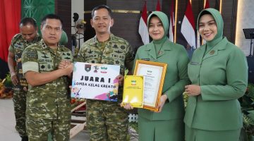 Kodam XIX Tuanku Tambusai Rayakan HUT Ke-1, Prajurit Berprestasi Terima Penghargaan