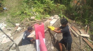 Gotong Royong TNI dan Warga, Jembatan Beton Sihare’o Siwahili Capai 96 Persen