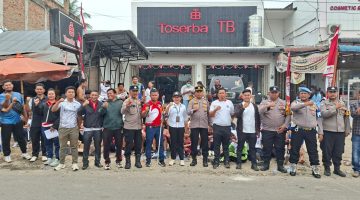 Polsek Tigabinanga Amankan Lomba Marathon Semarak HUT RI ke-81