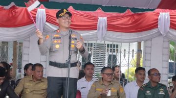 Polres Karo Kawal Pawai Anak Sambut HUT ke-81 Kemerdekaan RI