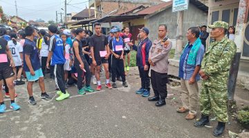 Polsek Tigapanah Amankan Lomba Lari 5 Kilometer Semarak HUT RI ke-81