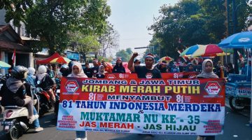 Kirab Merah Putih PNIB di Jombang : Peringati Kemerdekaan dan Sambut Muktamar NU, Ingatkan Peran Pemuda dan Santri Krusial Bagi Bangsa, Jadikan Proklamasi 17 Agustus Dasar Negara