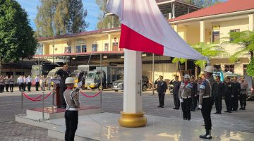 Polres Karo Gelar Upacara HUT ke-81 Kemerdekaan RI
