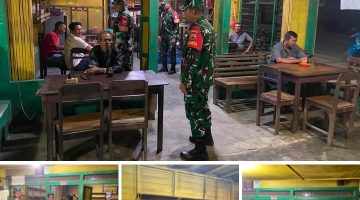 Koramil 08/TB Gandeng Elemen Masyarakat Gelar Patroli Kamtibmas di Tigabinanga