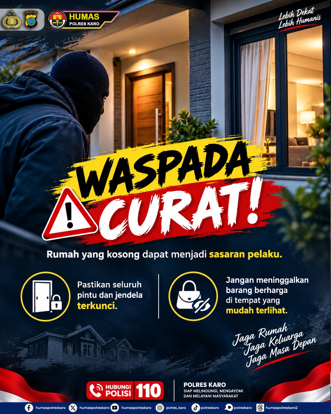 Polres Karo Ajak Warga Perketat Keamanan Lingkungan dan Waspada Tindak Pidana Curat